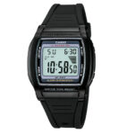 Casio W201-1AV, 10 Year Battery,Chronograph Watch, Black Resin,Alarm,Illuminator