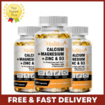 Calcium Magnesium Zinc & Vitamin D Complex Supplement Bone Health Immune Support