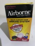 Airborne Very Berry Flavor Vitamin C Chewable Tablets, Supplement. Exp 05/2024