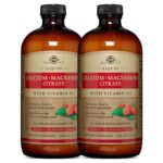 2 x Solgar Liquid Calcium Magnesium Citrate Vitamin D3 Strawberry 16oz