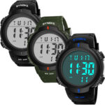 Mens Waterproof Digital Sports Watch LED Screen Large Face Military Watches Gift