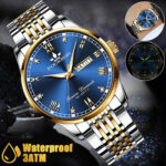 Waterproof Men Watch Classic Business Stainless Steel Quartz Luminous Wristwatch