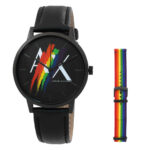 Armani Exchange Cayde Rainbow Quartz Black Dial Men’s Watch AX7120