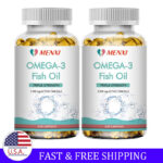 240 Pills Omega 3 Fish Oil Capsules 3x Strength 3600mg EPA & DHA Highest Potency