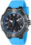 Invicta Aviator Men’s Black Dial Chronograph Quartz Blue Silicone Band Watch