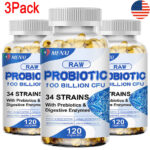 3PCS 100 Billion Probiotics CFU Potency Gut Health Capsules Probiotic Supplement