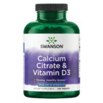 Swanson Calcium Citrate and Vitamin D 250 Tablets