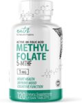 Nutri 5-MTHF L Methylfolate 1MG – 4 Month Supply, 120 Vegan Tablets – Methylated