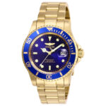 Invicta Men’s Watch Pro Diver Quartz Blue Dial Yellow Gold Steel Bracelet 26974