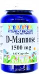 1500mg D-Mannose 180 Capsules UT Urinary Bladder Support Supplement