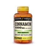 Mason Natural Cinnamon 1000 mg – Healthy Blood Sugar Metabolism, 100 Capsules