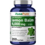 NusaPure Lemon Balm 6000 mg Per Vegan Caps | 200 Count | Non-GMO | Gluten Free