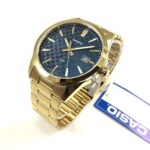 Men’s Casio Classic Gold Tone MTP-VD03G Blue Dial Steel Watch MTPVD03G-2A