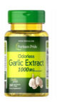 Garlic Extract Odorless 1000mg Cholesterol Health 100 Antioxidant Pills Made USA