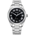 Citizen Eco-Drive Mens Roman Numerals Calendar Silver Watch 40MM AW1690-51E