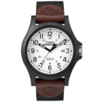 Timex TW4B08200, Men’s “Expedition Acadia” Black Nylon Watch, Indiglo, Date