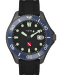 Timex Black Mens Analogue Watch Deep Water Tiburon Automatic TW2W21100