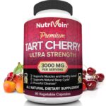 Nutrivein Tart Cherry Capsules 3000mg – 90 Vegan Pills – Supports Uric Acid