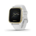 Garmin Venu Sq GPS Smartwatch – White with Light Gold Bezel 010-02427-01