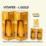 AMC Vitafer L Gold Supplements for Women & Men – Pack of 2 of 500 ml & 2 of 20ml