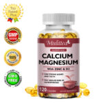 Calcium Magnesium Zinc Vitamin D3 Complex 120 Capsules High Absorption