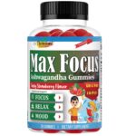 Max Focus Calm Mood Ashwagandha Gummies Anti- Stress Relax 30 Gummies for Teens