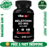 Melatonin 20mg High Potency Natural Sleep Aid Berry Flavor 240 Fast Dissolve TAB