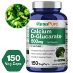 Calcium D-Glucarate 500 mg 150 Veggie Caps, Vegan, Non-GMO & Gluten-Free