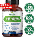 Extra Strength 1,3/1,6 Beta Glucans 1000 mg, 100% Glucan Content, 90 Vegan Caps