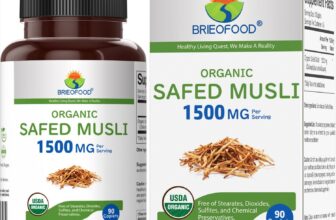 Brieofood Organic Safed Musli 1500mg 90 Veggie Tablets