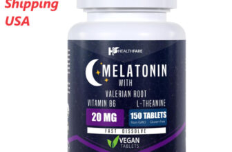 Healthfare Melatonin 20mg | 150 Tablets | Complex With L-Theanine, Valerian Root