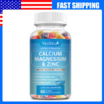 Calcium Magnesium & Zinc + Vitamin D Gummies | Bone Health Immune Energy 60PCS