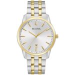 Bulova Men’s Quartz Sutton Calendar Gold and Silver Tone Watch 40mm 98B385