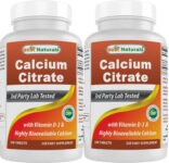 2 Pack Best Naturals Calcium Citrate with Vitamin D3 240 Tablets