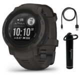 Garmin Instinct 2 GPS Rugged Outdoor Smartwatch Graphite with Power Bank