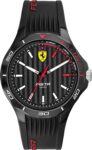 Ferrari Pista Analog Black Dial Silicone Strap Men’s Watch 0830780