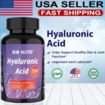 Hyaluronic Acid Supplements 250mg + 25mg Vitamin C For Skin Hair Nail Eye Health