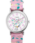 Timex TW2V77800, Peanuts-Snoopy Weekender Watch, Nylon Strap, Indiglo, NEW