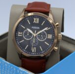 NEW AUTHENTIC FOSSIL FLYNN GOLD BROWN CHRONOGRAPH MULTIFUNCTION BQ2261 MEN WATCH