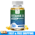 Vitamin B Complex 120 Capsules B1,B2,B3,B5,B6,B7,B9,B12, Immune Support Pills