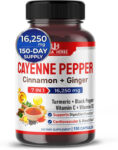 Cayenne Pepper 7 in 1 – 16,250Mg – with Ginger, Turmeric, Cinnamon, Black Pepper