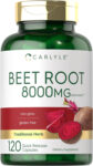 Carlyle Beet Root Capsules | 8000 Mg | 120 Count | Non-Gmo and Gluten Free Suppl