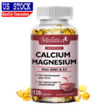 Calcium Magnesium & Zinc,Vitamin D3 Complex Supplement 120 Vegetarian Capsules