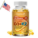 Vitamin K2 (MK7) with D3 10,000 IU Supplement, BioPerine Capsules, Immune Health