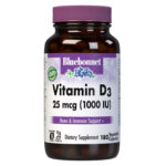 Bluebonnet Vitamin D3 25 Mcg (1000 IU) 180 Veg Capsules