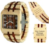 Men’s & women’s wooden Wristwatches – wooden wristwatch – custom engraving art