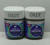 Lot (2) Olly Keep It Movin w/ Laxative Herbs 30 Gummies Constipation Exp 7/24