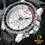 Waterproof MEGIR Men’s Stainless Steel Analog Sports Quartz Military Wrist Watch