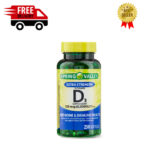 Spring Valley Vitamin D3 Softgels, 5000 IU, 100 Count FRESH