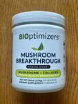 Bioptimizers Mushroom Breakthrough Chocolate, Mushrooms & Collagen, Brain Health